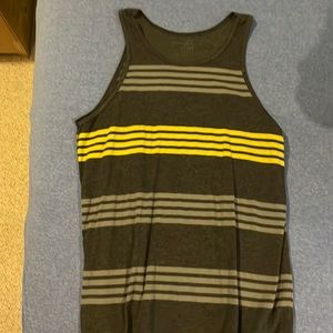 Blue Crown neon and gray stripped tank top